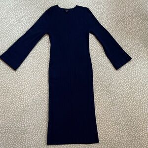 J. Crew Dark Blue Long Sleeve Dress Size Medium